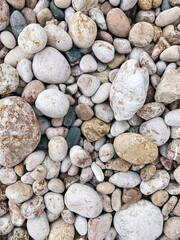 Photo of Large, Medium and Small Size Stones. Different colors White, green, yellow