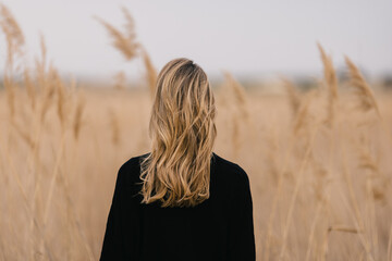 Portrait of blonde woman