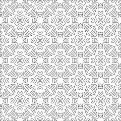 Foto op Canvas  vector pattern with triangular elements. Geometric ornament for wallpapers and backgrounds. Black and white pattern.  © t2k4