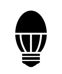 Obraz premium Single silhouette of environmental energy-saving lamp