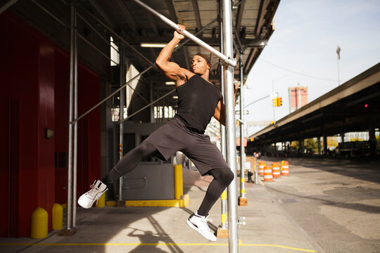 young man exercising outdoor