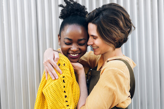 Affective Lesbian Couple Portrait