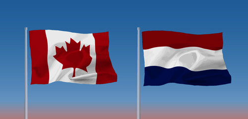 カナダとオランダの国旗