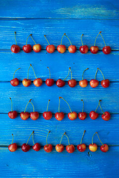 Cherries on a table