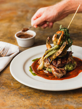 Surf and turf stack. 