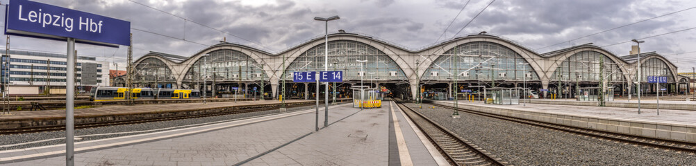 Leipzig train station panorama