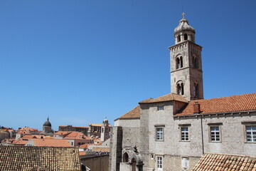 Fototapeta na wymiar View over the old town of Dubrovnik, Croatia.