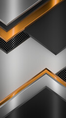 Abstract Metall Colored Strips On Dark Perforated Wall. Abstract Technology Background. 3D Rendering.