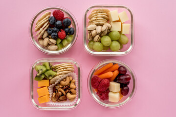 Containers with Healthy Food & Snacks