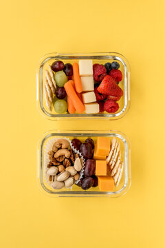 Containers with Healthy Food & Snacks