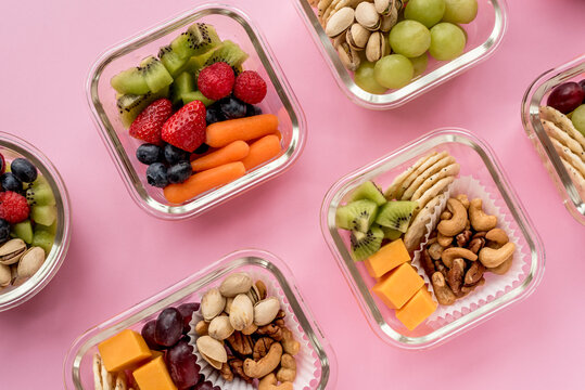Containers with Healthy Food & Snacks