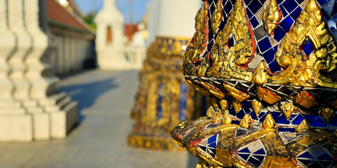 architectural detail in buddhist temple