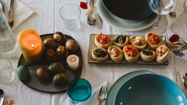 A Easter celebration table 