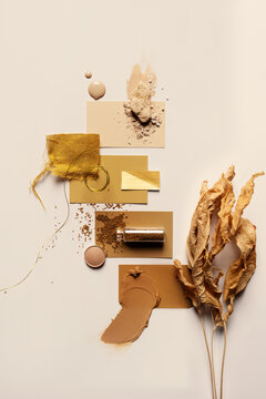 Colour Palette Inspired by Nature in Gold Tones
