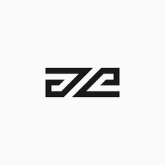 AE letter logo design in square