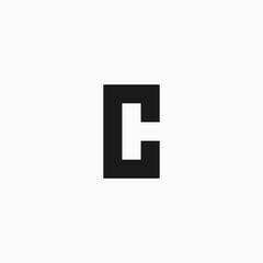 CH letter logo design in square