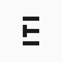 TE letter logo design in square