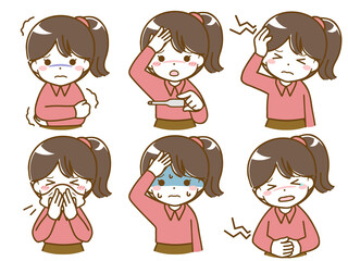 体調の悪い少女