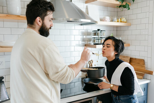 Woman Eating Noodles