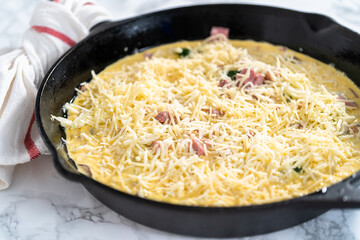 Spinach and ham frittata