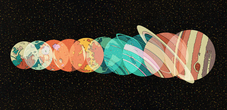Planets Composition Illustration
