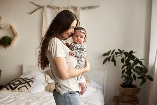 in the arms of mom