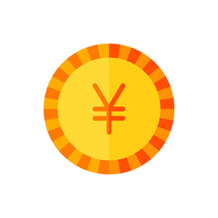 Fototapeta premium Japanese Yen, Money, Coin Flat Icon Logo Illustration Vector Isolated. Finance and Currency Icon-Set. Suitable for Web Design, Logo, App, and Upscale Your Business.