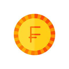 Swiss Franc, Money, Coin Flat Icon Logo Illustration Vector Isolated. Finance and Currency Icon-Set. Suitable for Web Design, Logo, App, and Upscale Your Business.