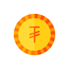Mongolian Tugrik, Money, Coin Flat Icon Logo Illustration Vector Isolated. Finance and Currency Icon-Set. Suitable for Web Design, Logo, App, and Upscale Your Business.