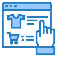 cart blue style icon