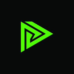 Initial letter AD triangle logo in flat design monogram illustration for business, company, marketing or apparel