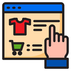cart color line style icon