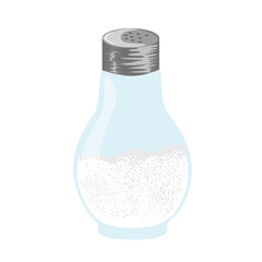 Salt in a salt shaker, kitchen accessories