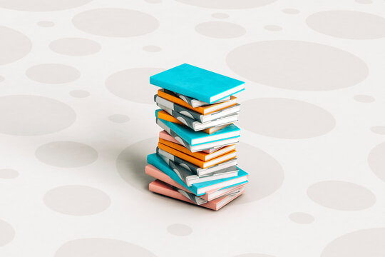 Colorful books - 3D render