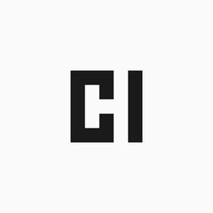 CH letter logo design in square