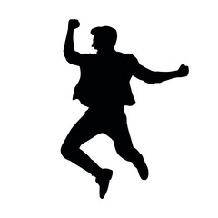  Silhouette of Happy Man Pose