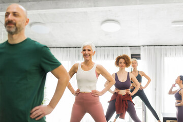 People in Pilates Class 