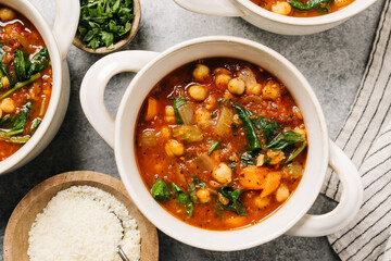 Chickpea stew dinner