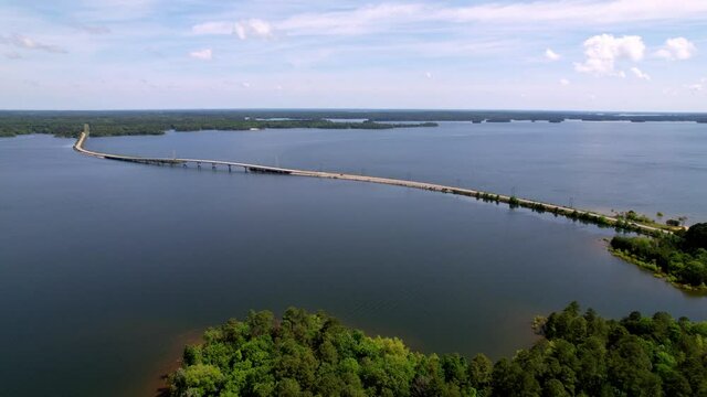 Bridge over lake strom thurmond, clarks hill reservoir