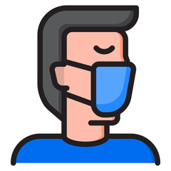 people color line style icon