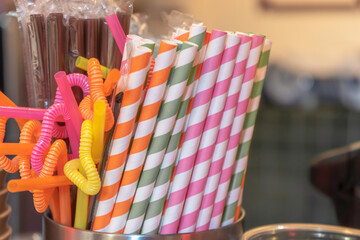 Paper Straws, Multi-Colored Straws