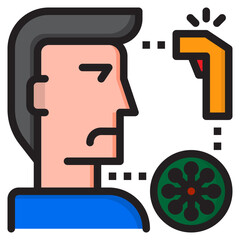 people color line style icon