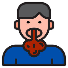 virus color line style icon