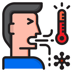 virus color line style icon