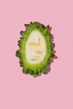 slice of karela or bitter melon