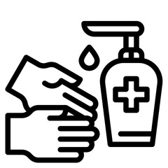 hygiene outline style icon