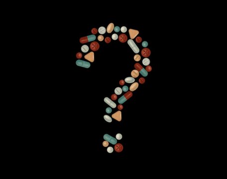 multicolored pills