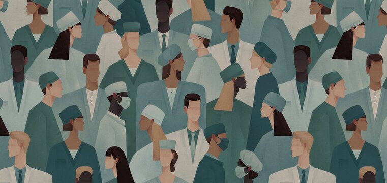 Illustration of medical staff