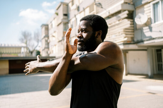 Black woman during workout 