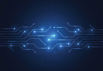 Abstract digital background with technology circuit board texture. Electronic motherboard illustration. Communication and engineering concept. Vector illustration